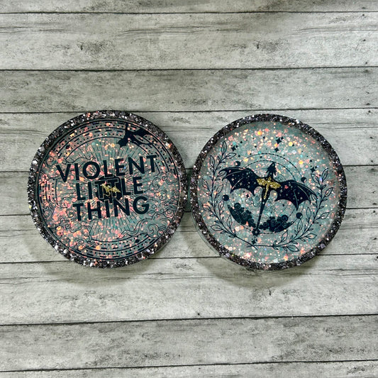 Violent Little Thing Coasters (set of 2)